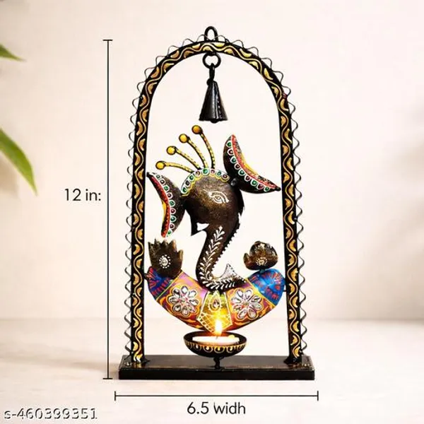 Iron_Festive_Ganesha_Bell_Tealight_Holder