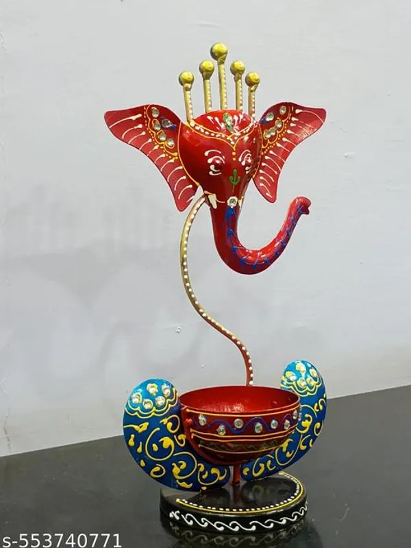 Iron_Decorative_Ganesh_Candle_Holder