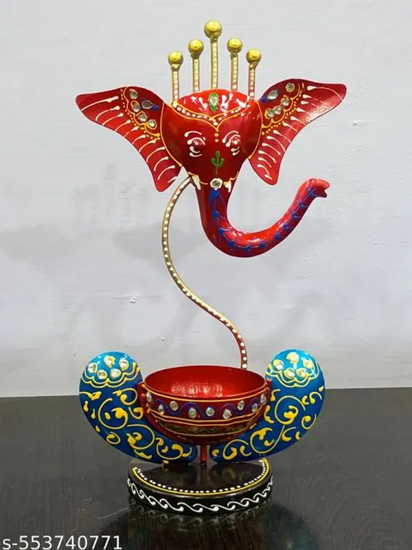 Iron_Decorative_Ganesh_Candle_Holder