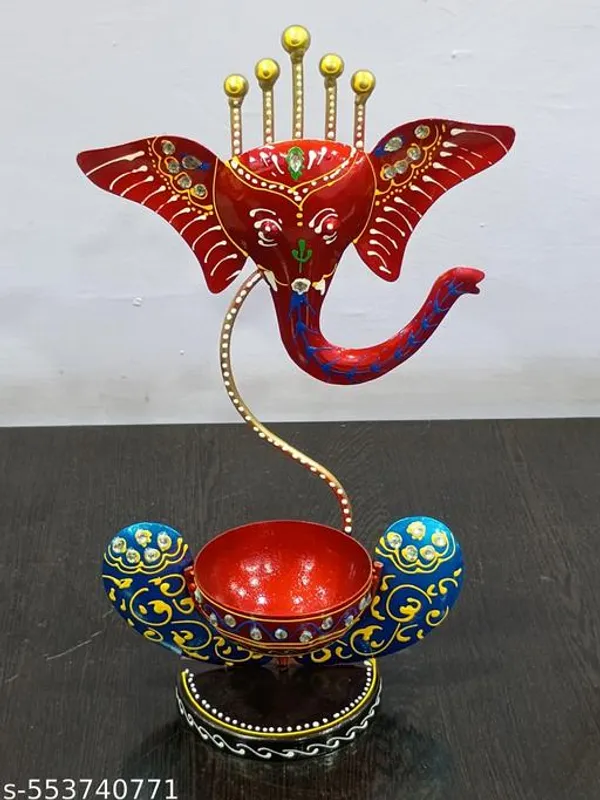 Iron_Decorative_Ganesh_Candle_Holder