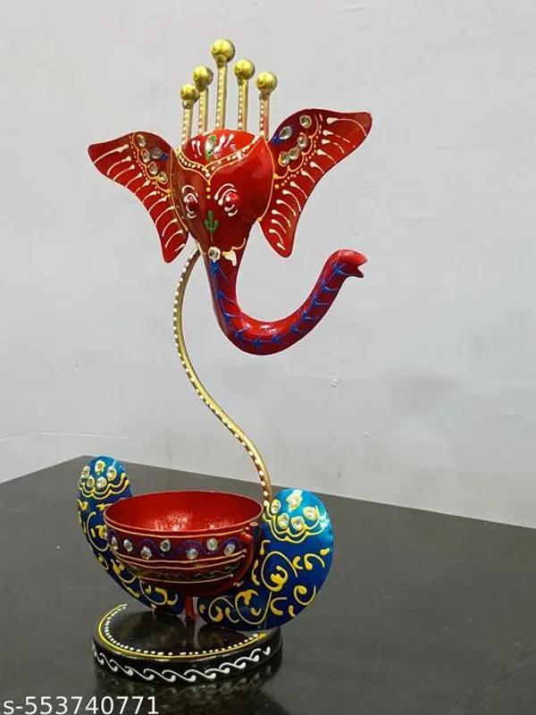 Iron_Decorative_Ganesh_Candle_Holder