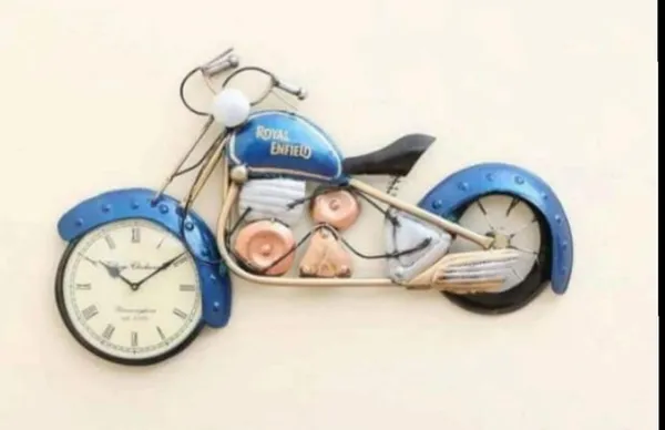 Iron_Decorative_Blue_Bike_Wall_Clock