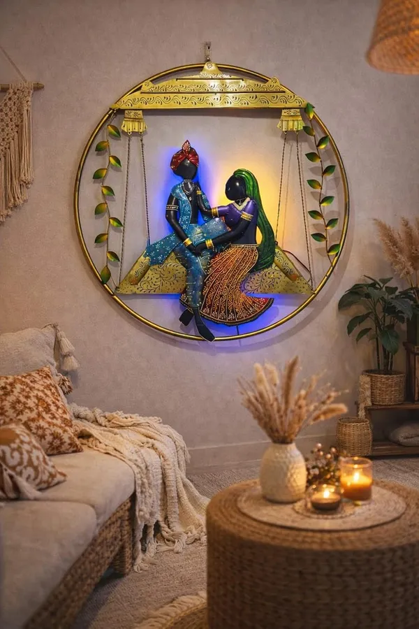 Iron_Handcrafted_Radha_Krishna_Jhula_LED_Round_Wall_Art