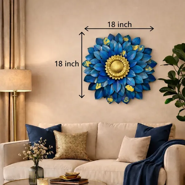 Iron_Handcrafted_Sunflower_Blue_Gold_Wall_Art