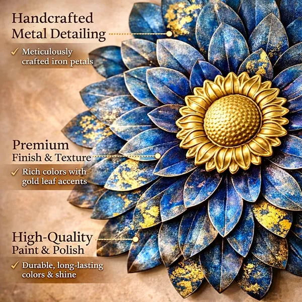 Iron_Handcrafted_Sunflower_Blue_Gold_Wall_Art