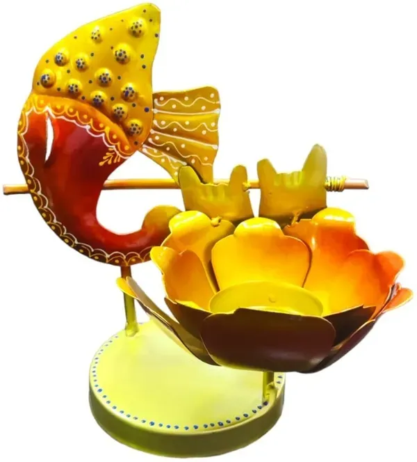 Iron_Gold_Lord_Ganesha_Tealight_Candle_Holder