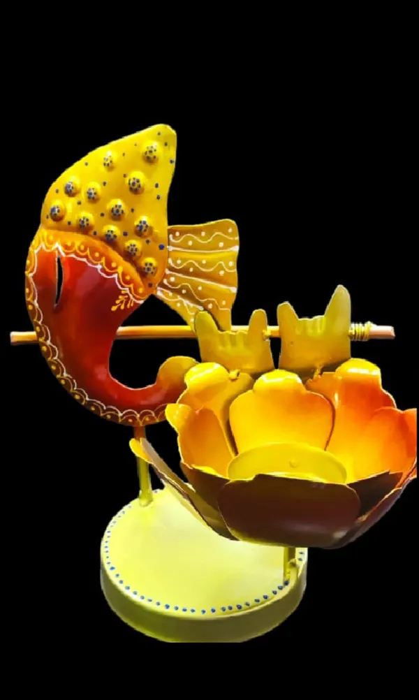 Iron_Gold_Lord_Ganesha_Tealight_Candle_Holder