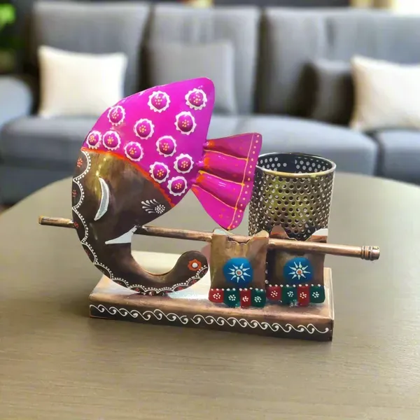 Iron_Copper_Ganesha_Decorative_Pen_Stand