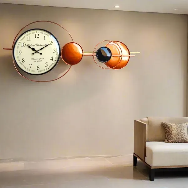 Iron_Galaxy_Orange_Decorative_Wall_Clock