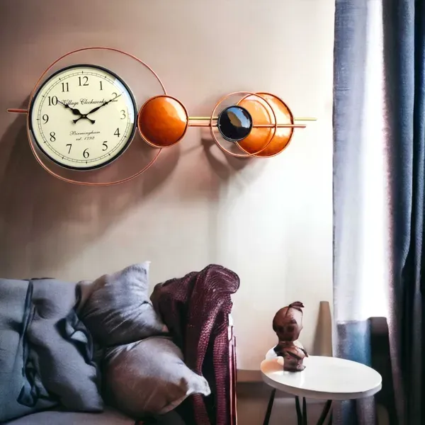 Iron_Galaxy_Orange_Decorative_Wall_Clock