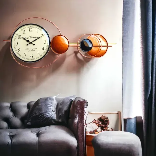 Iron_Galaxy_Orange_Decorative_Wall_Clock