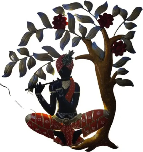 Iron_Devotional_Gold_Multicolor_Lord_Krishna_LED_Wall_Art
