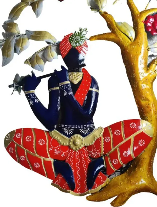 Iron_Devotional_Gold_Multicolor_Lord_Krishna_LED_Wall_Art