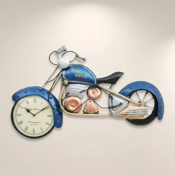 Iron_Decorative_Blue_Bike_Wall_Clock