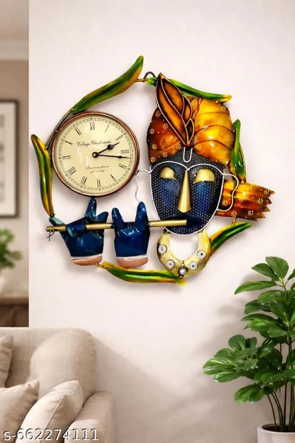Iron_Decorative_Krishna_Analog_Wall_Clock