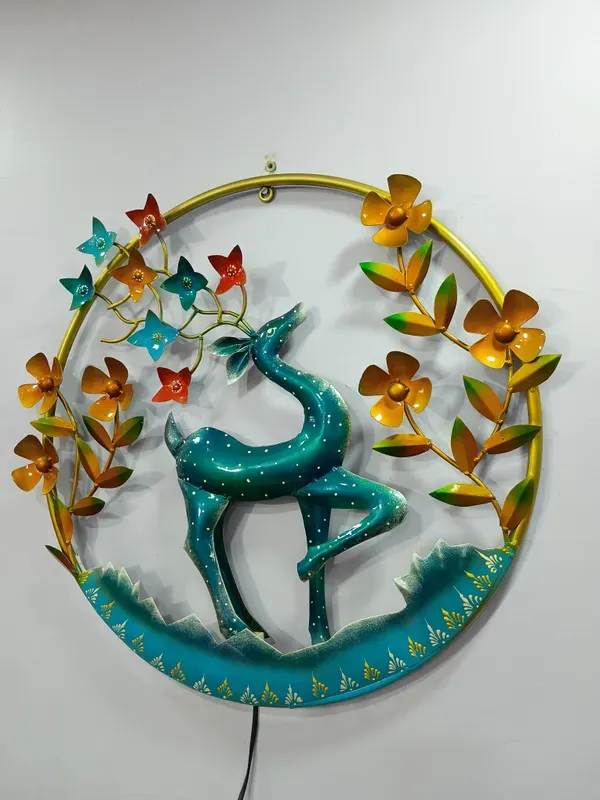 Iron_Floral_Dancing_Deer_Wall_Art