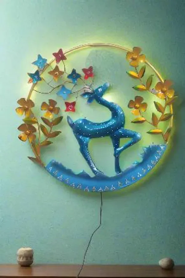 Iron_Floral_Dancing_Deer_Wall_Art