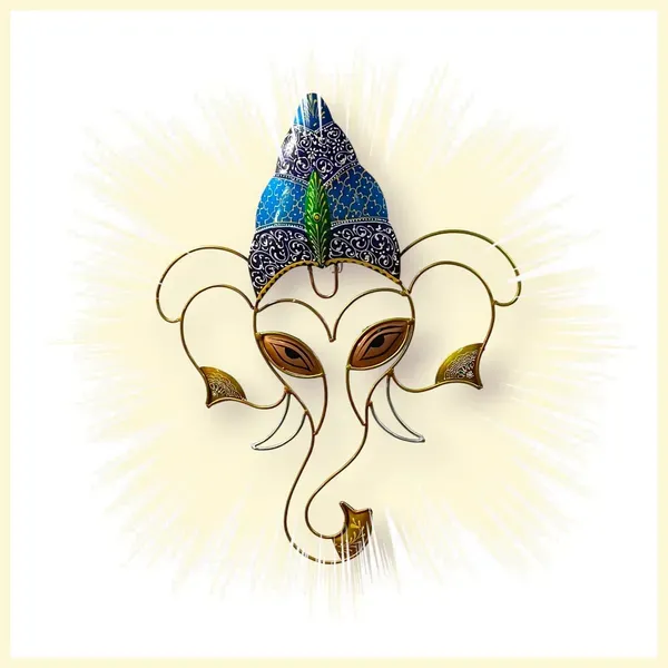 Iron_Devotional_Black_Gold_Ganesha_Wired_Wall_Art