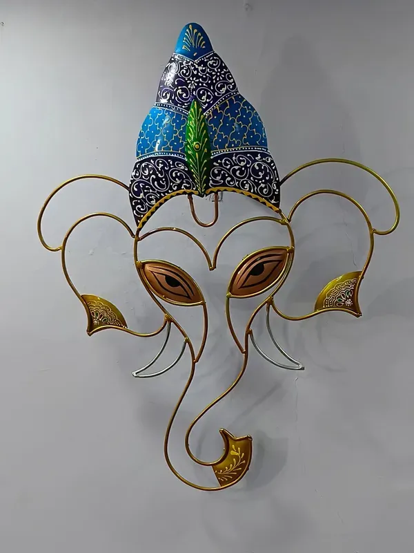 Iron_Devotional_Black_Gold_Ganesha_Wired_Wall_Art