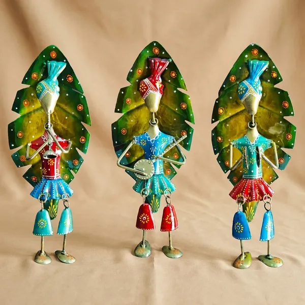 Iron_Teal_Lady_Musician_Wall_Art_Set_Of_3