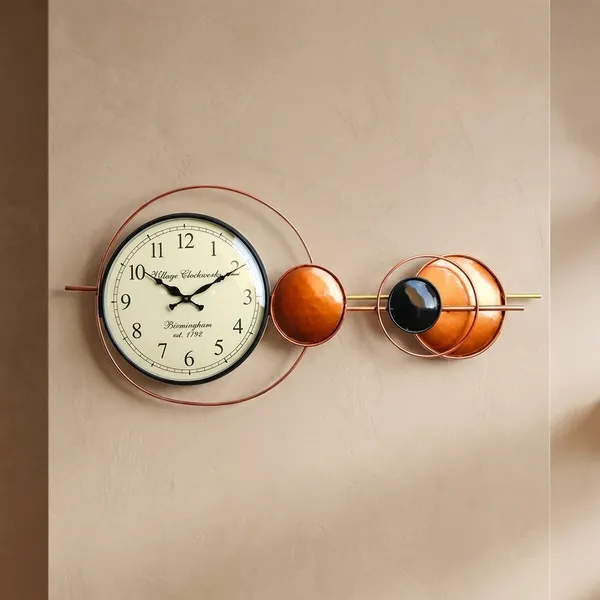 Iron_Galaxy_Orange_Decorative_Wall_Clock