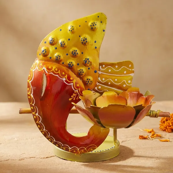 Iron_Gold_Lord_Ganesha_Tealight_Candle_Holder