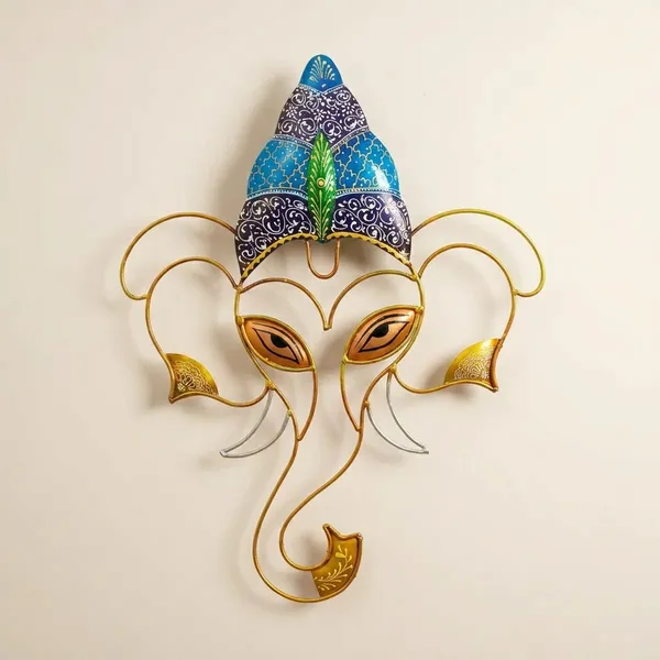 Iron_Devotional_Black_Gold_Ganesha_Wired_Wall_Art
