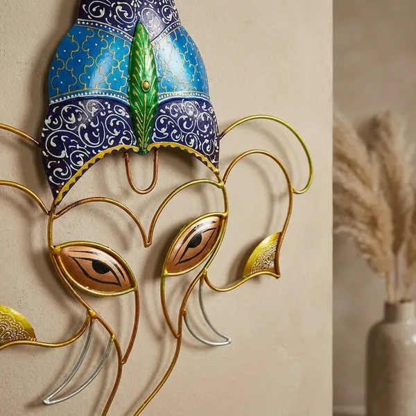 Iron_Devotional_Black_Gold_Ganesha_Wired_Wall_Art