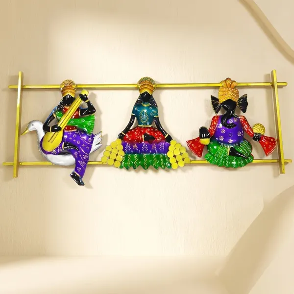 Iron_Devotional_Laxmi_Ganesh_Saraswati_Gold_Multicolor_Showpiece