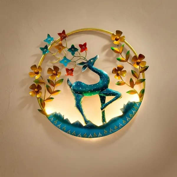 Iron_Floral_Dancing_Deer_Wall_Art
