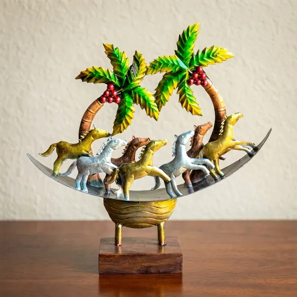 Iron_Gold_Seven_Running_Horses_Table_Decor