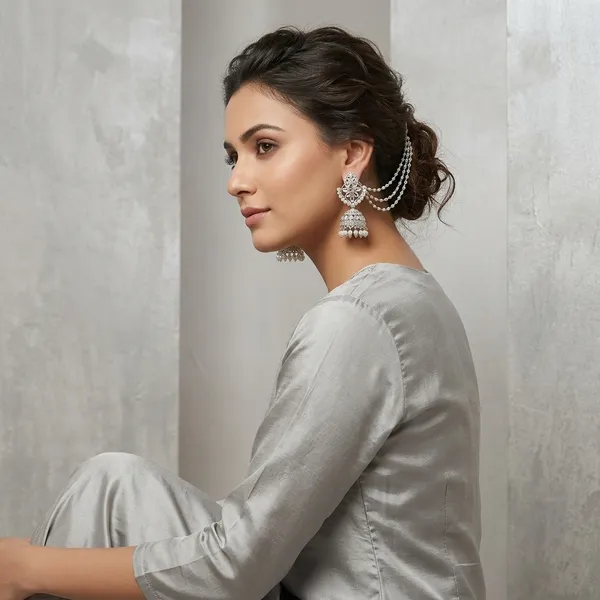 Silver_Pearl_Filigree_Jhumka_Earrings_For_Women