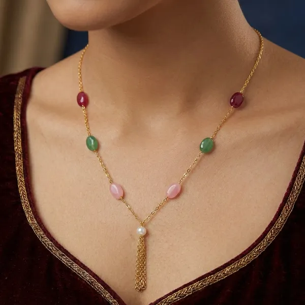 Gold_Plated_Multi_Gemstone_Chain_Necklace_for_Women