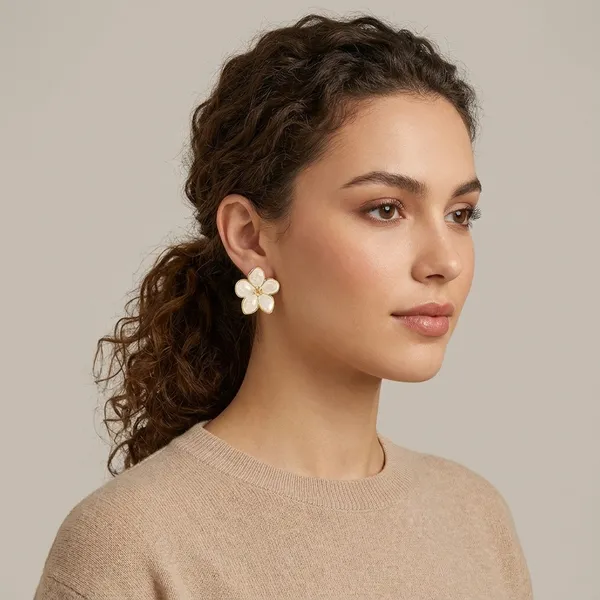 White_Mother_of_Pearl_Floral_Stud_Earrings_in_Gold_Tone