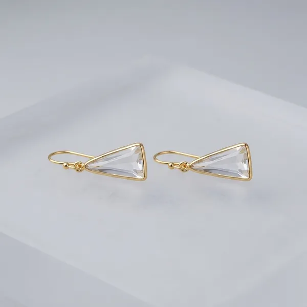 Gold_Plated_Clear_Crystal_Triangular_Drop_Earrings