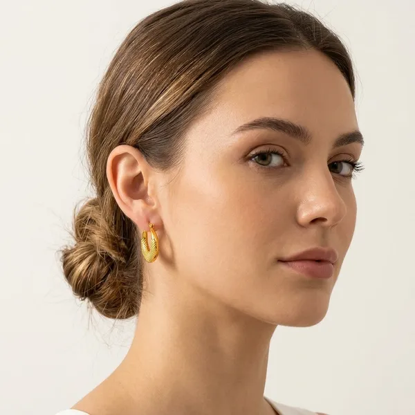 Gold_Plated_Textured_Hoop_Earrings_for_Women