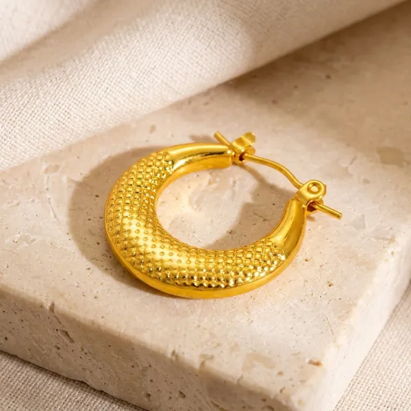 Gold_Plated_Textured_Hoop_Earrings_for_Women