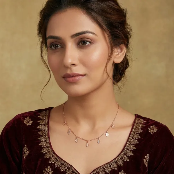 Rose_Gold_Chain_Necklace_With_Leaf_Charms_For_Women