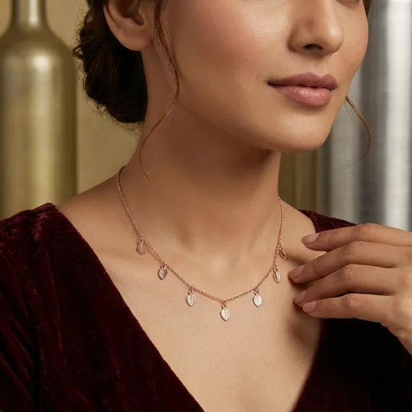 Rose_Gold_Chain_Necklace_With_Leaf_Charms_For_Women