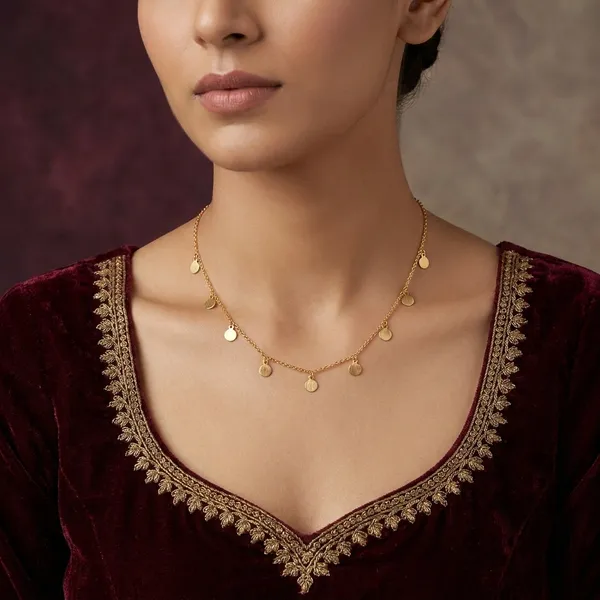 Gold_Tone_Disc_Charm_Necklace_for_Women