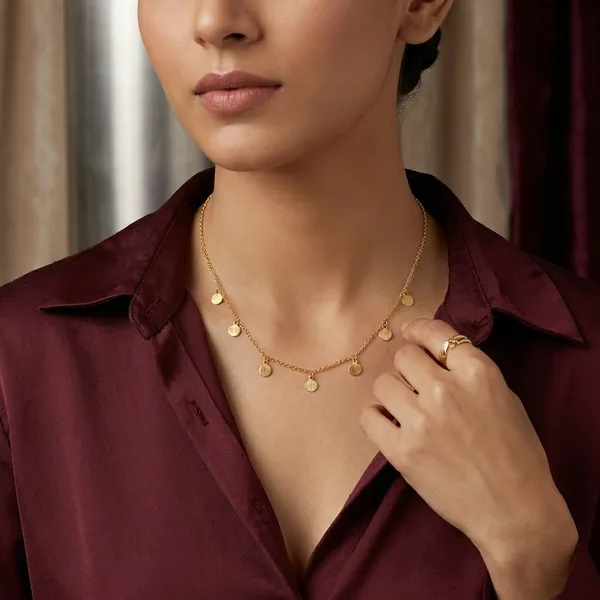 Gold_Tone_Disc_Charm_Necklace_for_Women