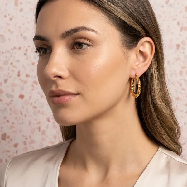 Gold_Plated_Bamboo_Design_Hoop_Earrings_for_Women