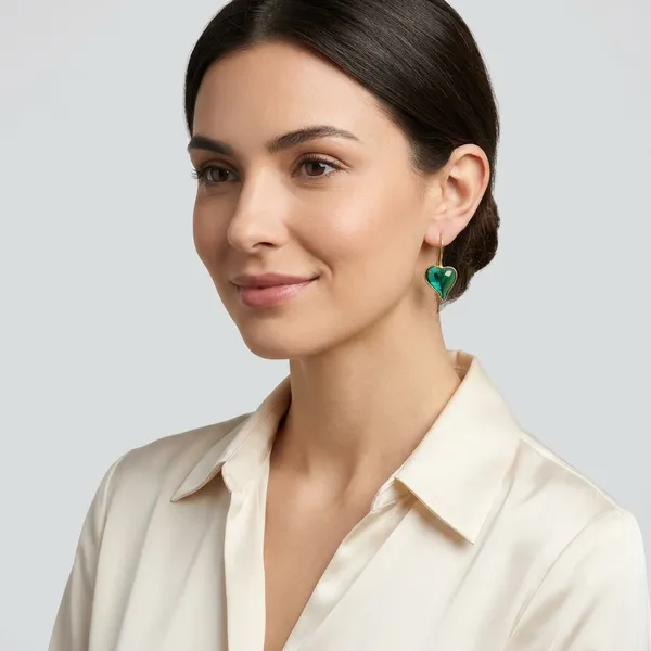 Gold_Tone_Green_Heart_Shaped_Drop_Earrings