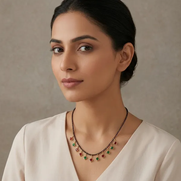 Black_Red_Beaded_Mangalsutra_Diamond_Charm_Necklace_For_Women