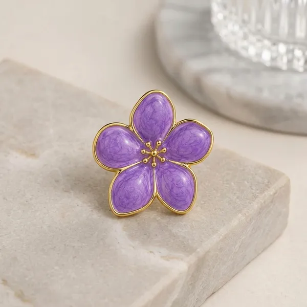Purple_Enamel_Floral_Stud_Earrings_for_Women