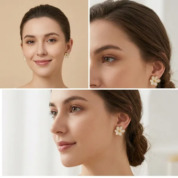 Gold_Toned_White_Enamel_Flower_Stud_Earrings
