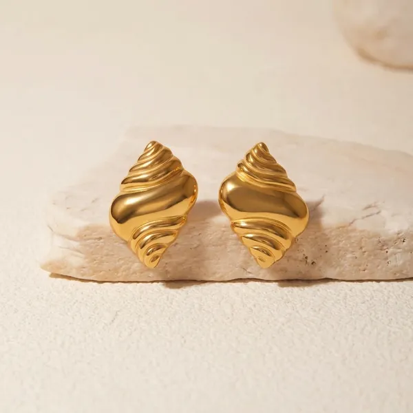 Gold_Tone_Twisted_Shell_Stud_Earrings