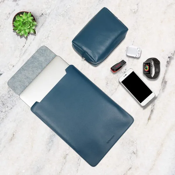 Enthopia_13_Inch_Laptop_Sleeve_For_13_13_3_Inch_Macbooks_Other_Slim_Laptops_Sleeve_With_Organiser_Pouch_For_Mouse_Charger_Hard_Disk_Pen_Drive_Etc_Vegan_Leather_Deep_Sea_Blue
