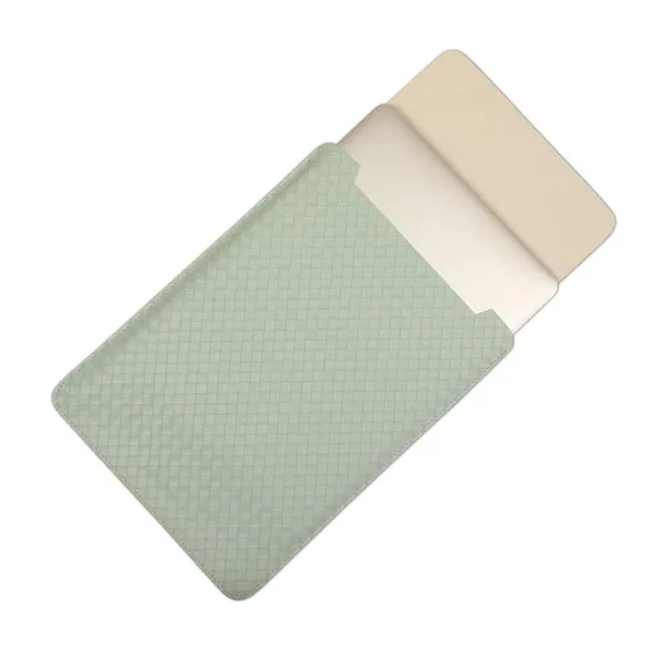 Enthopia_Laptop_Sleeve_For_Macbook_Air_15_Inch_M2_A2941_Vegan_Leather_Sleeve_Criss_Cross_Mint