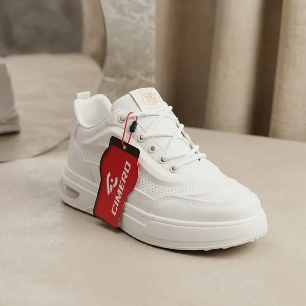 White_Thermoplastic_Rubber_Sole_High_Top_Sneakers_For_Men